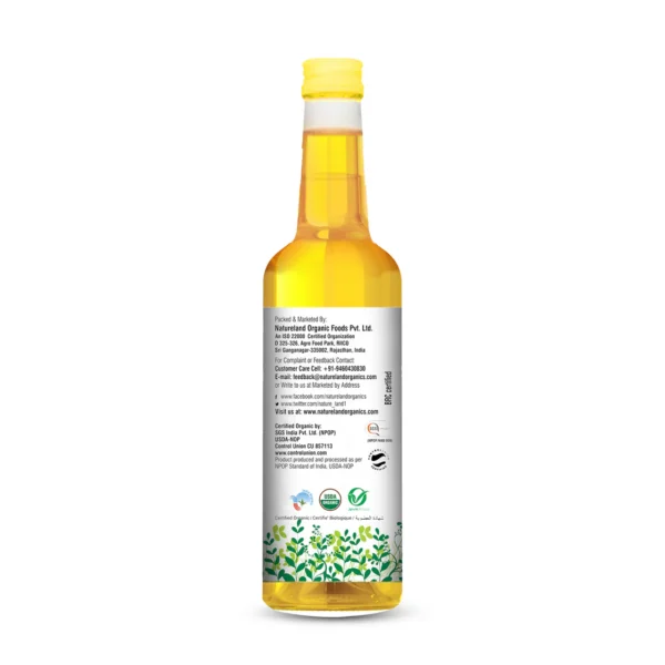 Natureland Organic Wood Cold Pressed Groundnut Oil 1 Ltr - Image 2