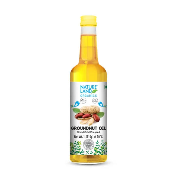 Natureland Organic Wood Cold Pressed Groundnut Oil 1 Ltr